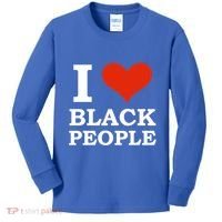 I Love Black People Black Is Beautiful Black Pride Melanin Funny Gift Kids Long Sleeve Shirt thumb 0