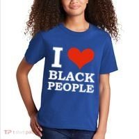 I Love Black People Black Is Beautiful Black Pride Melanin Funny Gift Kids T-Shirt thumb 2