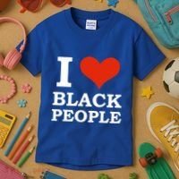 I Love Black People Black Is Beautiful Black Pride Melanin Funny Gift Kids T-Shirt thumb 3