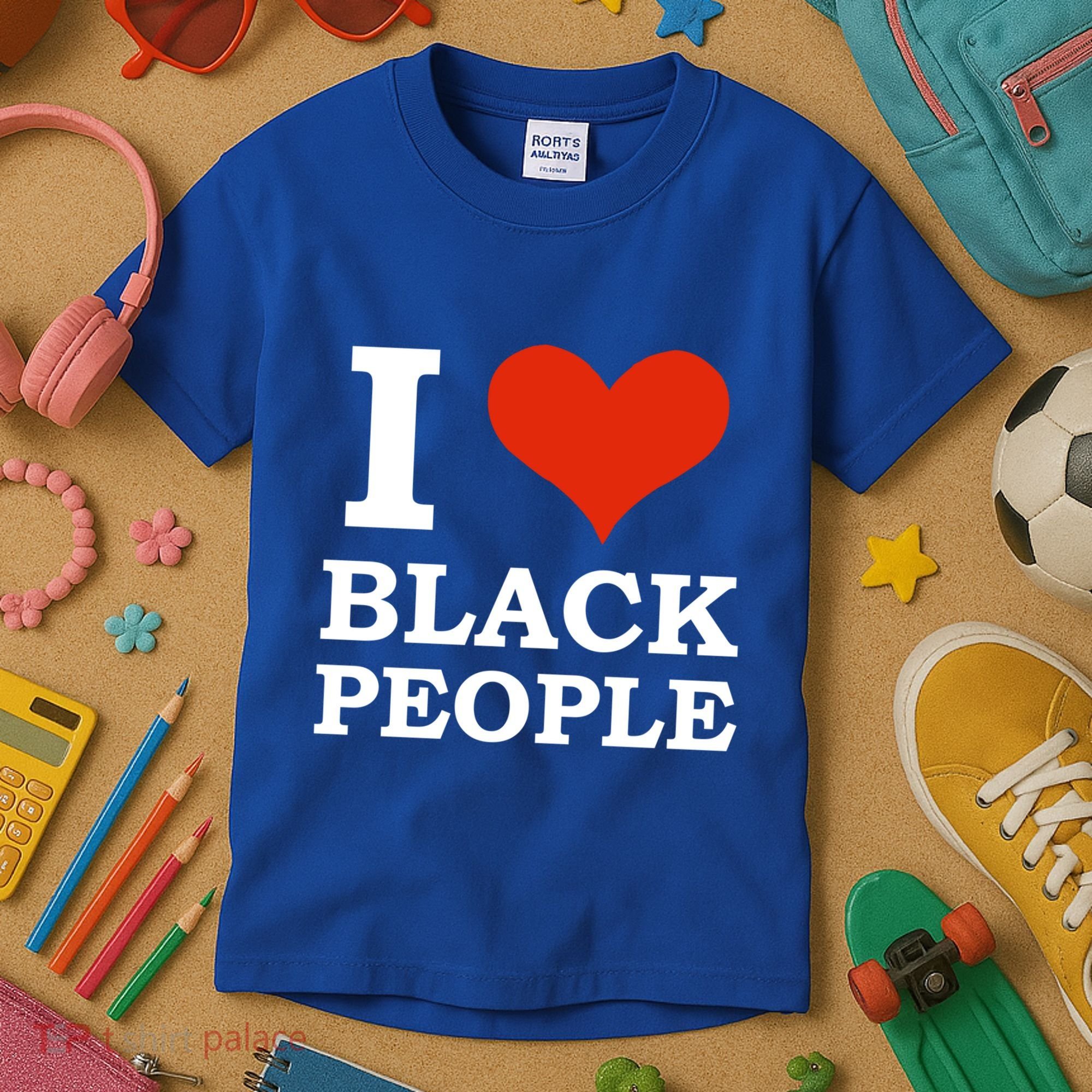 I Love Black People Black Is Beautiful Black Pride Melanin Funny Gift Kids T-Shirt
