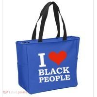 I Love Black People Black Is Beautiful Black Pride Melanin Funny Gift Tote Bag thumb 2