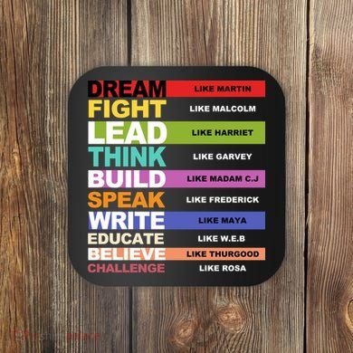 Inspiring Leaders Black History Month Coaster