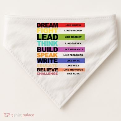Inspiring Leaders Black History Month USA-Made Doggie Bandana