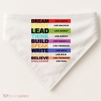 Inspiring Leaders Black History Month USA-Made Doggie Bandana thumb 0