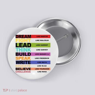 Inspiring Leaders Black History Month Button