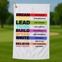 Inspiring Leaders Black History Month Golf Towel thumb 1
