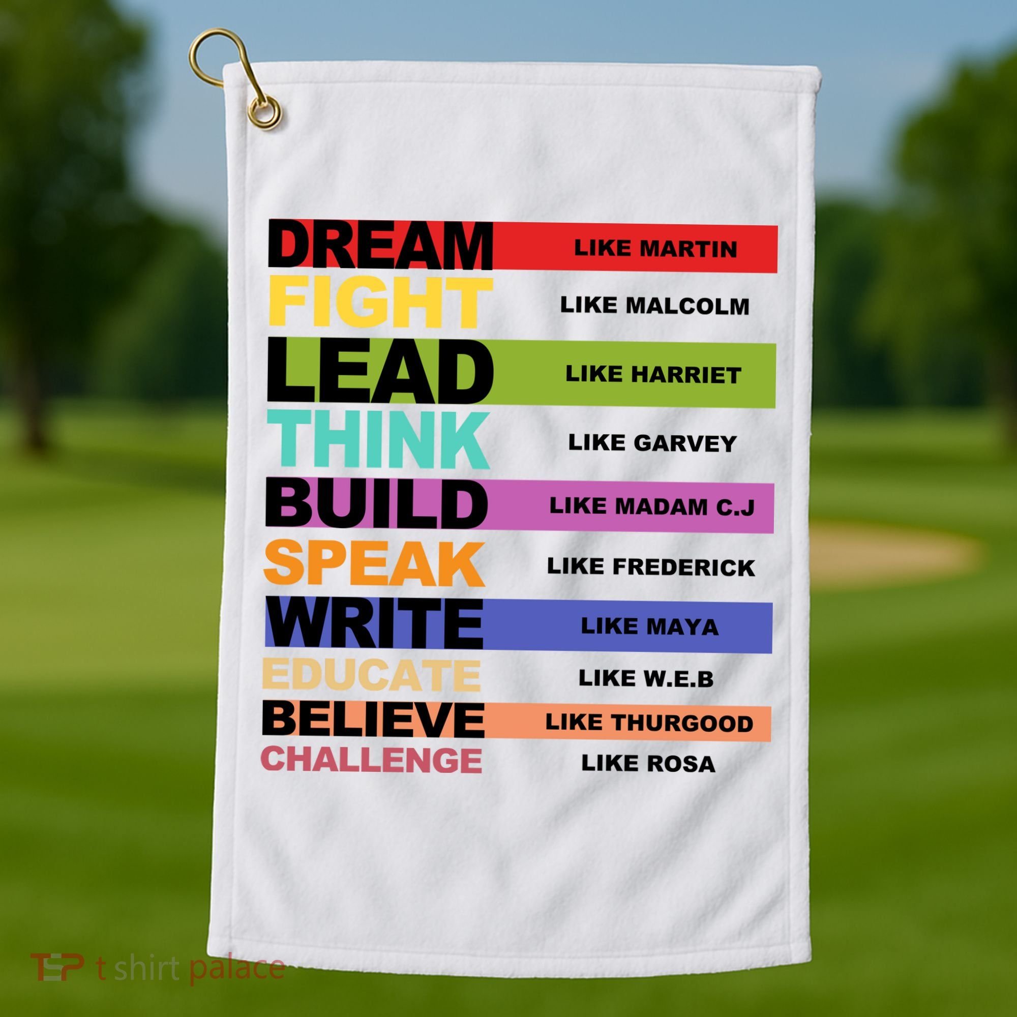 Inspiring Leaders Black History Month Golf Towel