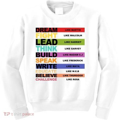 Inspiring Leaders Black History Month Kids Sweatshirt