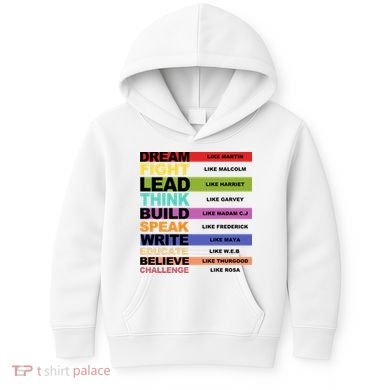 Inspiring Leaders Black History Month Kids Hoodie