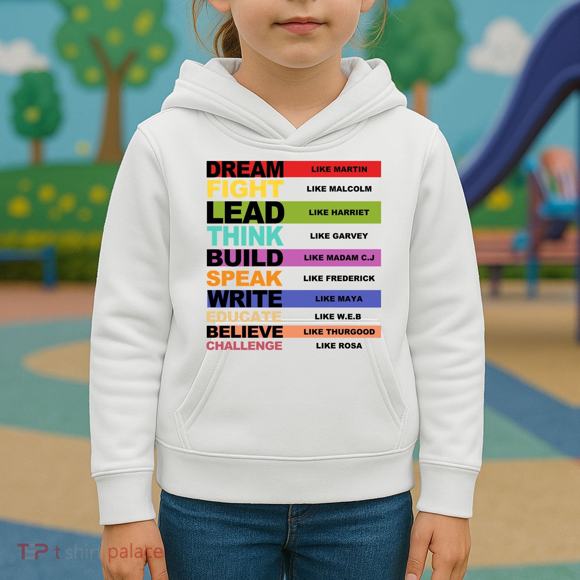 Inspiring Leaders Black History Month Kids Hoodie