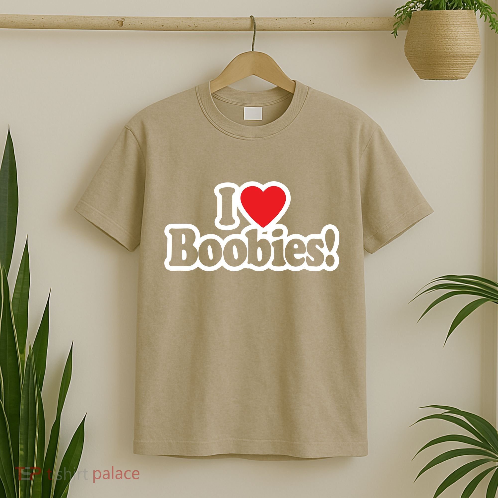 I Love Boobies Heart Boobs Breasts Awareness Cancer Breast Joke Big Boob T-Shirt
