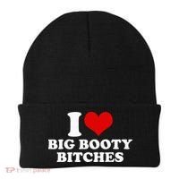 I Love Big Booty Bitches Funny Party Heart Graphic Beanie thumb 0