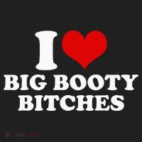 I Love Big Booty Bitches Funny Party Heart Graphic Beanie thumb 2