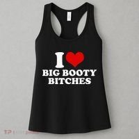 I Love Big Booty Bitches Funny Party Heart Graphic Women's Tank Top thumb 3