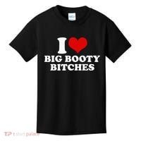 I Love Big Booty Bitches Funny Party Heart Graphic Kids T-Shirt thumb 0