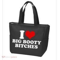 I Love Big Booty Bitches Funny Party Heart Graphic Tote Bag thumb 3