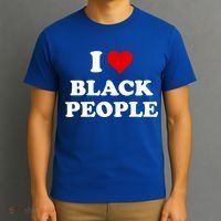 I Love Black People Meaningful Gift Black Pride Tanks Melanin Poppin Gift T-Shirt thumb 3