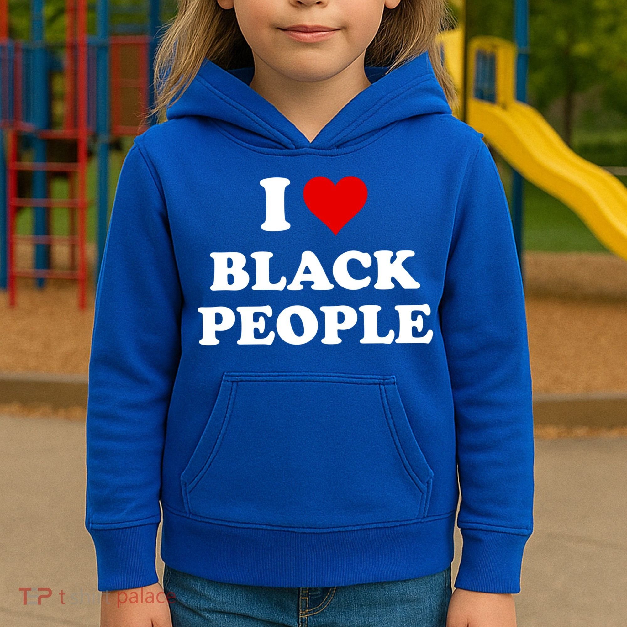 I Love Black People Meaningful Gift Black Pride Tanks Melanin Poppin Gift Kids Hoodie