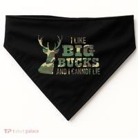 I Like Big Bucks And I Cannot Lie Camo Gift USA-Made Doggie Bandana thumb 0