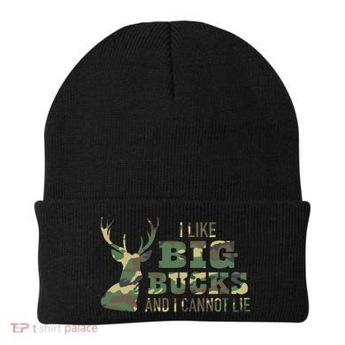 I Like Big Bucks And I Cannot Lie Camo Gift Beanie