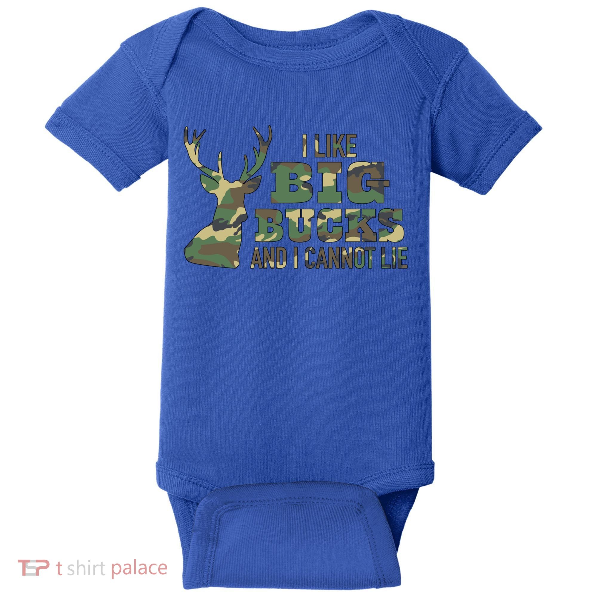 I Like Big Bucks And I Cannot Lie Camo Gift Baby Bodysuit