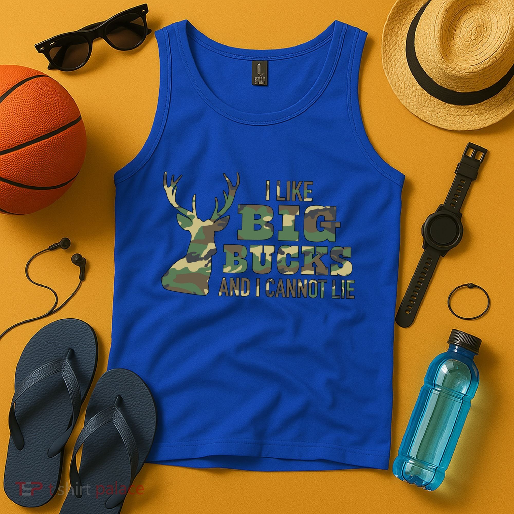 I Like Big Bucks And I Cannot Lie Camo Gift Tank Top