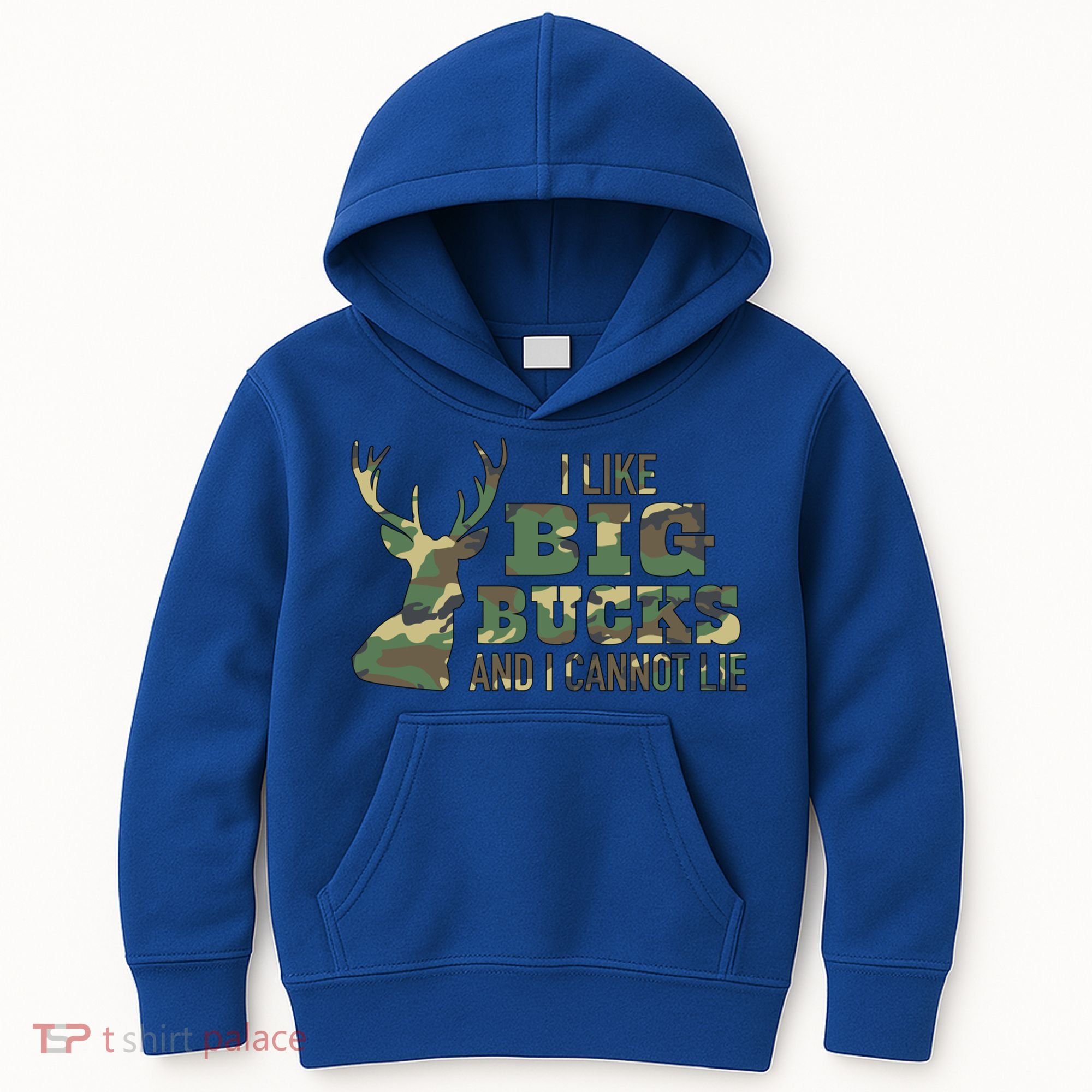 I Like Big Bucks And I Cannot Lie Camo Gift Kids Hoodie