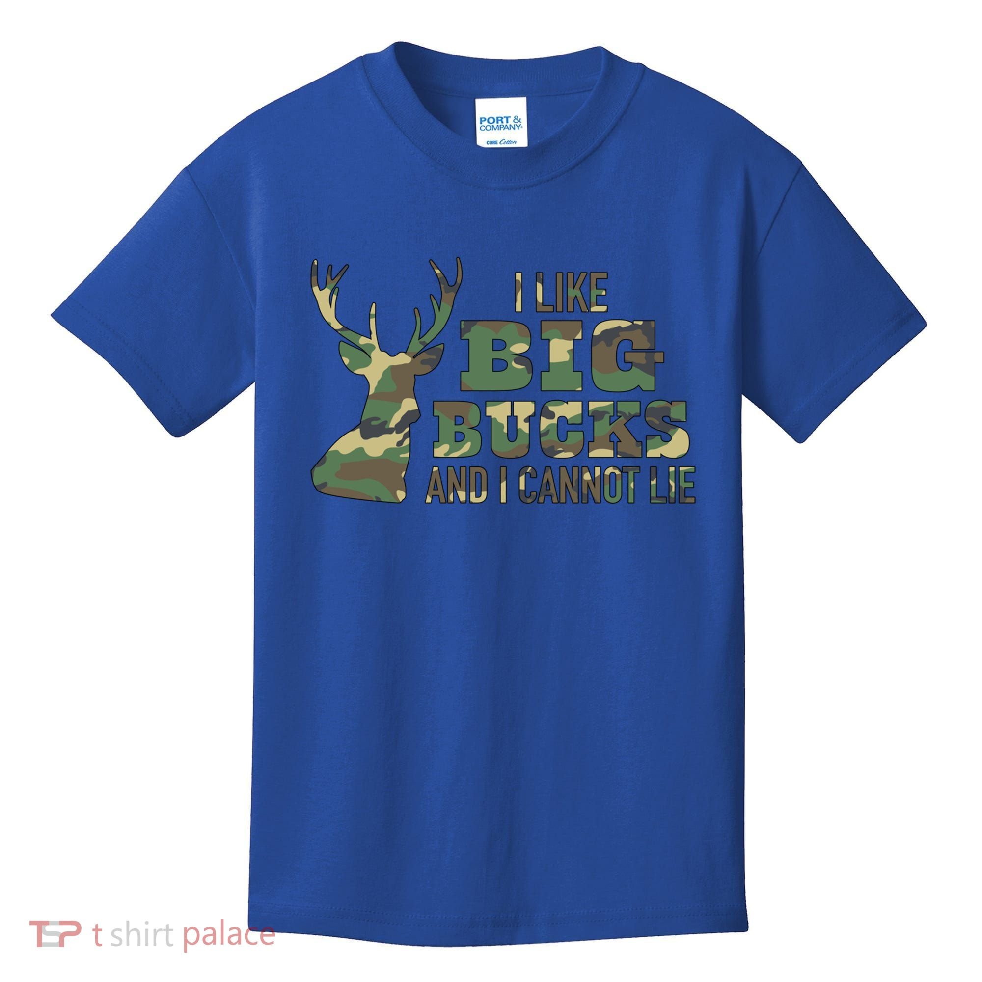 I Like Big Bucks And I Cannot Lie Camo Gift Kids T-Shirt