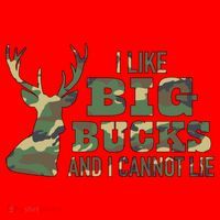 I Like Big Bucks And I Cannot Lie Camo Gift Santa Hat thumb 1
