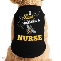 I Love BeeIng A Nurse Honey Bee Job Doggie Tank thumb 0