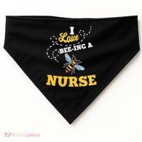 I Love BeeIng A Nurse Honey Bee Job USA-Made Doggie Bandana thumb 0