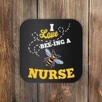 I Love BeeIng A Nurse Honey Bee Job Coaster thumb 0