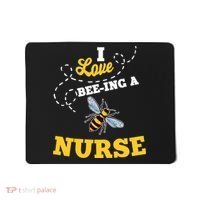I Love BeeIng A Nurse Honey Bee Job Mousepad thumb 0