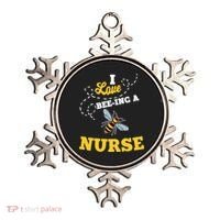 I Love BeeIng A Nurse Honey Bee Job Ornament thumb 0