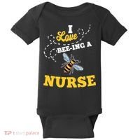 I Love BeeIng A Nurse Honey Bee Job Baby Bodysuit thumb 0