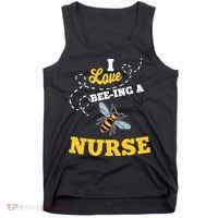 I Love BeeIng A Nurse Honey Bee Job Tank Top thumb 0