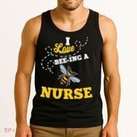 I Love BeeIng A Nurse Honey Bee Job Tank Top thumb 3