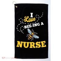I Love BeeIng A Nurse Honey Bee Job Golf Towel thumb 0