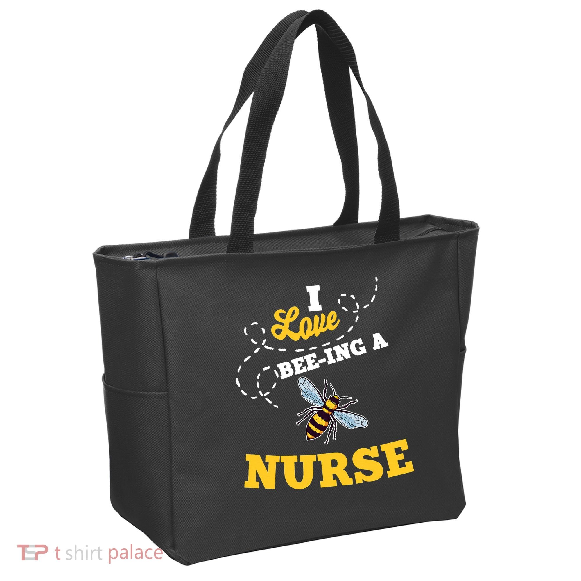I Love BeeIng A Nurse Honey Bee Job Tote Bag