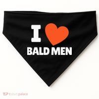 I Love Bald I Heart Bald Lovers USA-Made Doggie Bandana thumb 0