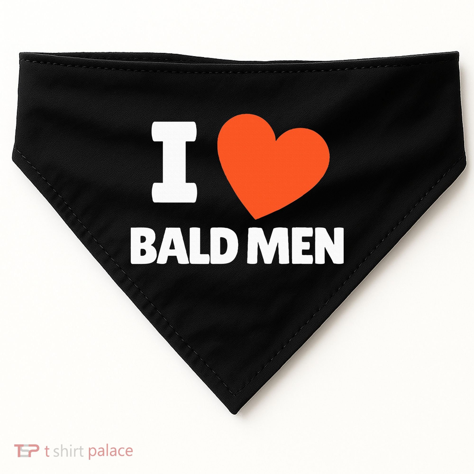 I Love Bald I Heart Bald Lovers USA-Made Doggie Bandana