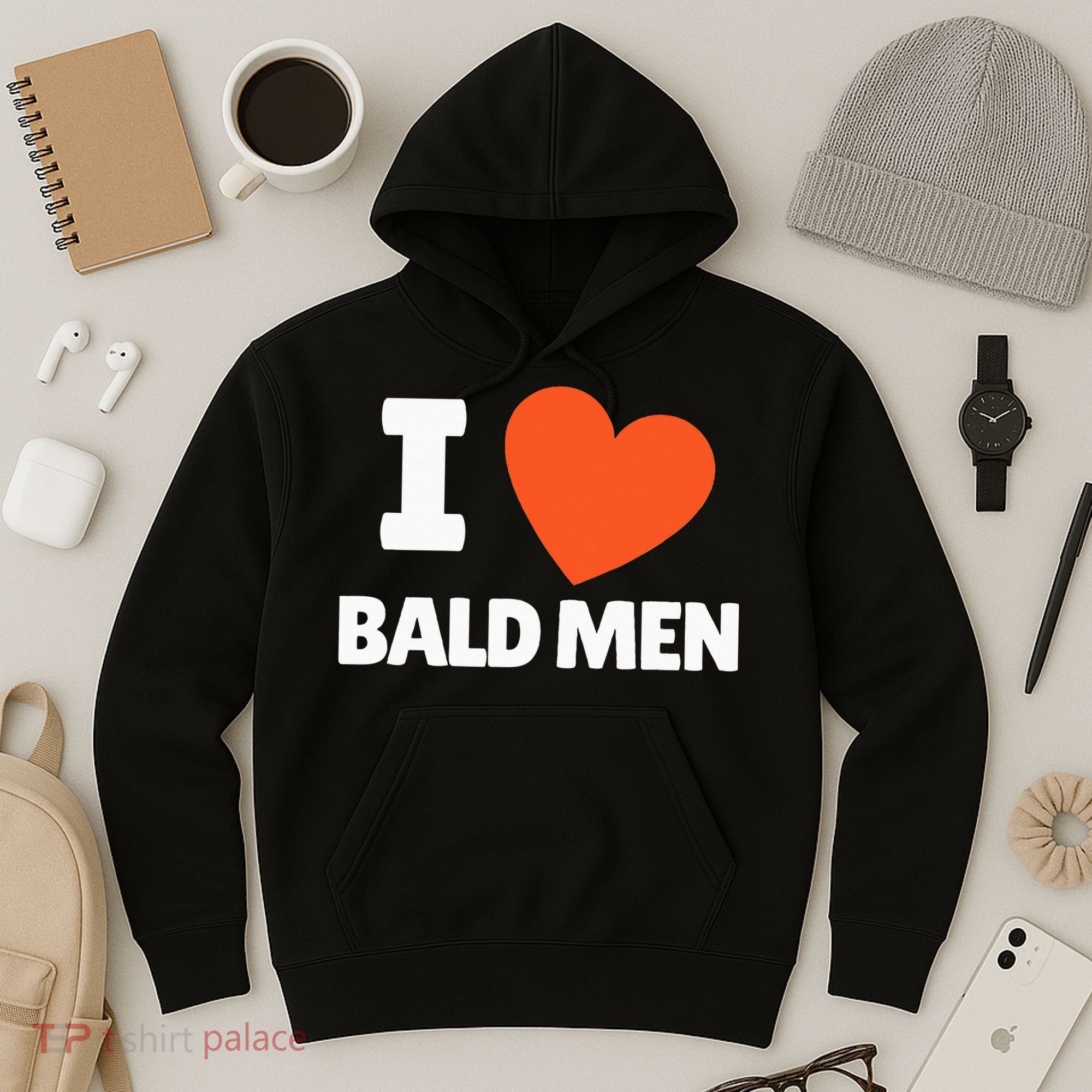 I Love Bald I Heart Bald Lovers Hoodie