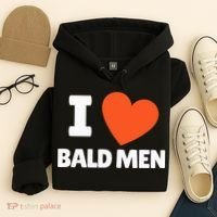 I Love Bald I Heart Bald Lovers Hoodie thumb 4
