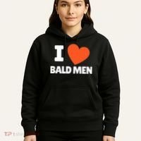 I Love Bald I Heart Bald Lovers Hoodie thumb 5