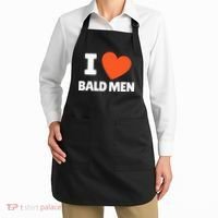 I Love Bald I Heart Bald Lovers Apron thumb 2