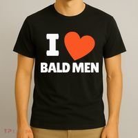 I Love Bald I Heart Bald Lovers T-Shirt thumb 3