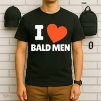I Love Bald I Heart Bald Lovers T-Shirt thumb 6