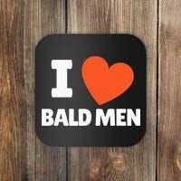 I Love Bald I Heart Bald Lovers Coaster thumb 0