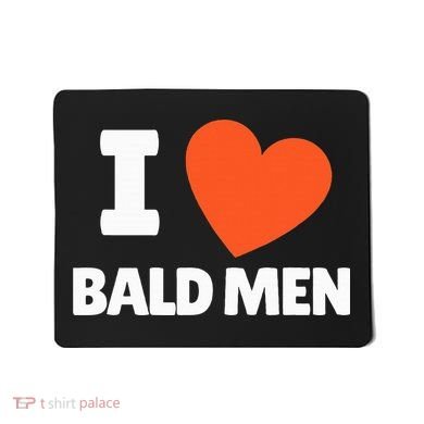 I Love Bald I Heart Bald Lovers Mousepad