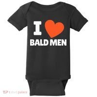 I Love Bald I Heart Bald Lovers Baby Bodysuit thumb 0